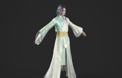 古代绿衣侠客 仙侠剑客 古装汉服