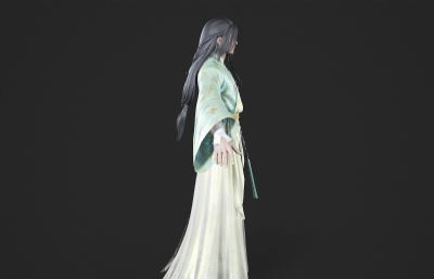 古代绿衣侠客 仙侠剑客 古装汉服