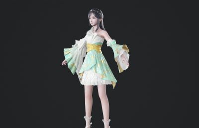 古风裙子萝莉女孩 古代武侠人物