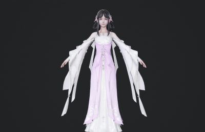 紫色古风裙小姐姐