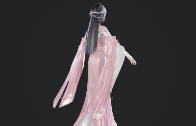 粉色长裙公主小姐姐