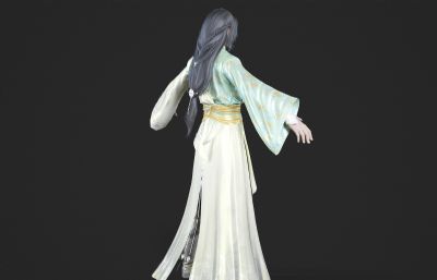 古代绿衣侠客 仙侠剑客 古装汉服