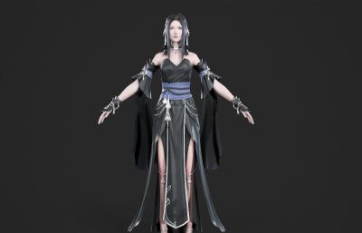古装汉服小姐姐 古代女侠 仙侠美女 两套服装