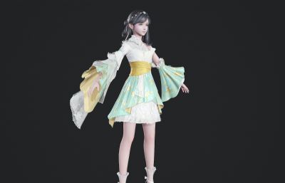 古风裙子萝莉女孩 古代武侠人物