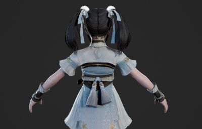 胖嘟嘟的古装小女孩