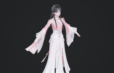 古装长裙公主 小女孩
