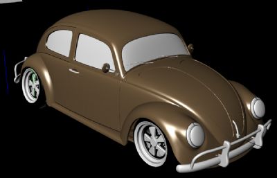 1957款大众甲壳虫汽车rhino模型