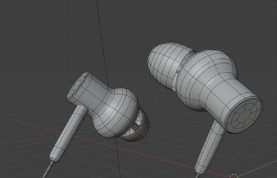 有线耳机 入耳式耳机blender低模