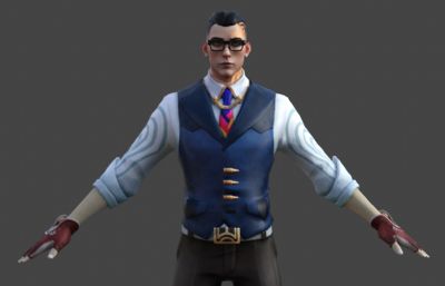 卡通男人 游戏人物npc