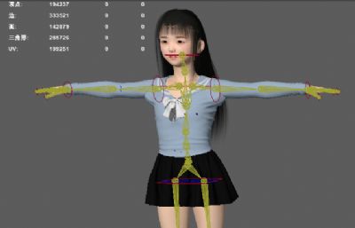 短裙小美女 百褶裙小女孩