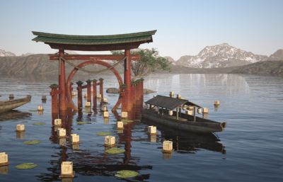日本祈福门 水上神殿神社