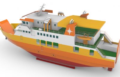 海峡渡轮rhino模型