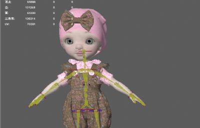 可爱卡通小女孩 婴儿小孩子