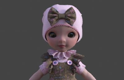 可爱卡通小女孩 婴儿小孩子