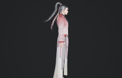 粉色古装少年侠客 古风小哥哥 帅哥