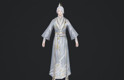 穿祥云古装的帅气小哥哥