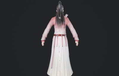 粉色古装少年侠客 古风小哥哥 帅哥