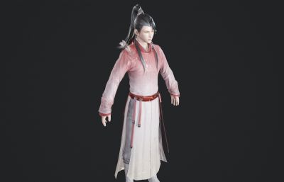 粉色古装少年侠客 古风小哥哥 帅哥