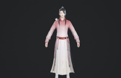粉色古装少年侠客 古风小哥哥 帅哥