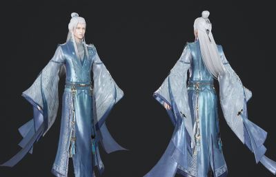 古装汉服 白发贵气公子