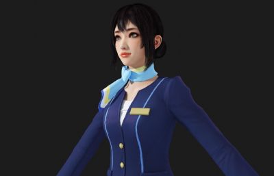 写实空姐 职业装小姐姐