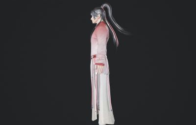 粉色古装少年侠客 古风小哥哥 帅哥