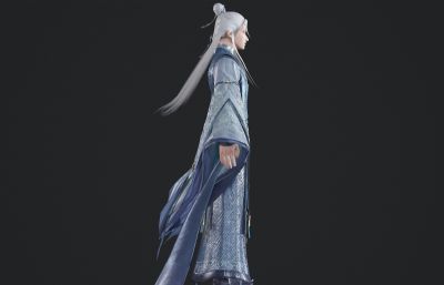古装汉服 白发贵气公子