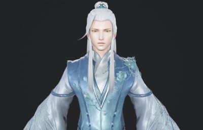 古装汉服 白发贵气公子