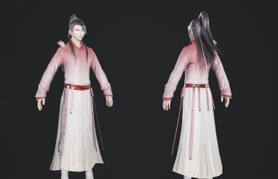 粉色古装少年侠客 古风小哥哥 帅哥