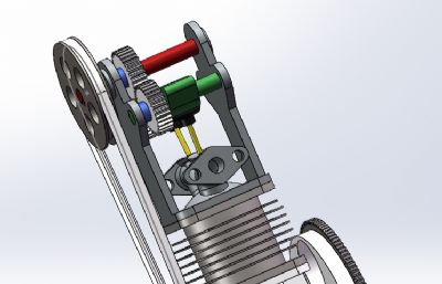 solidworks单缸发动机