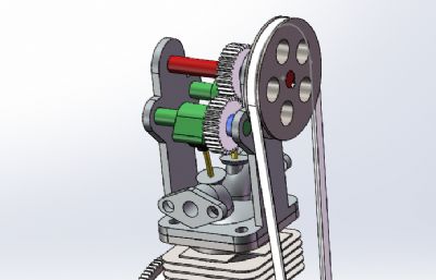 solidworks单缸发动机