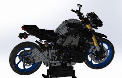 积木拼装的Yamaha MT10 SP机车
