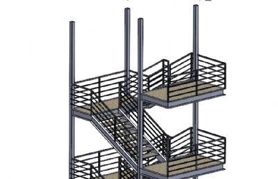 建筑楼梯 侧方楼梯