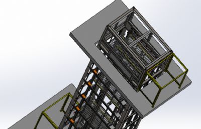 连续式提升机solidworks模型