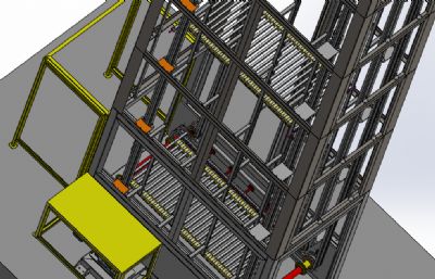 连续式提升机solidworks模型