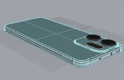 OPPO Reno14 Pro手机3D模型