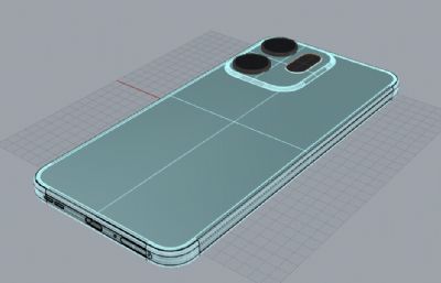 OPPO Reno14 Pro手机3D模型