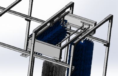 solidworks悬挂式龙门洗车机