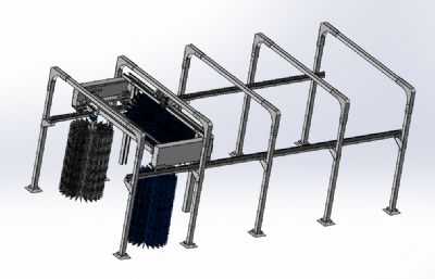solidworks悬挂式龙门洗车机