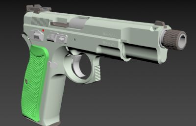 捷克造CZ-85手枪FBX、STP模型 非实物