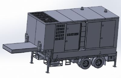 300千瓦发电拖车step模型