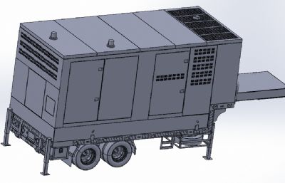 300千瓦发电拖车step模型
