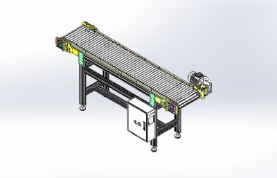 不锈钢链板输送机solidworks模型
