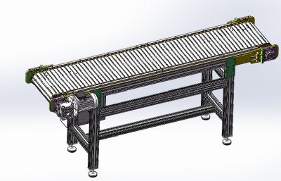 不锈钢链板输送机solidworks模型