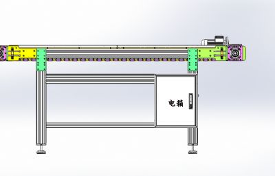 不锈钢链板输送机solidworks模型