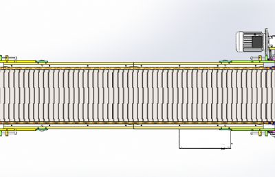 不锈钢链板输送机solidworks模型