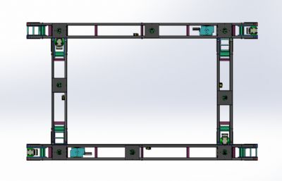 工装夹具环形双列皮带输送线