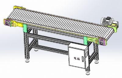 不锈钢链板输送机solidworks模型