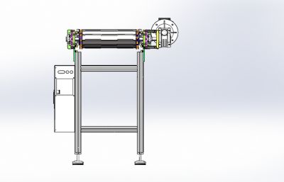 不锈钢链板输送机solidworks模型