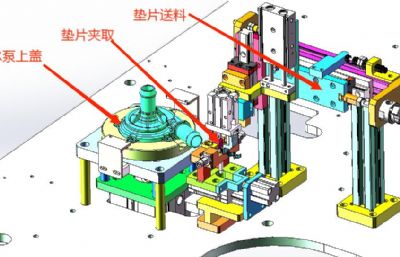 水泵上盖压垫片自动打螺丝一体机